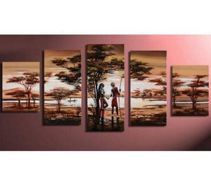 Large Canvas Art, Canvas Painting for Sale, Buy Abstract Painting, African Woman Art,100% Hand Painted Art-ArtWorkCrafts.com