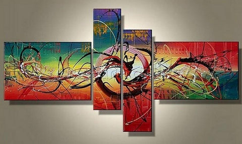 Large Abstract Wall Art Paintings, Contemporary Acrylic Art, Abstract Lines Painting, Hand Painted Art, Heavy Texture Paintings-ArtWorkCrafts.com