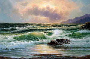 Seascape Art, pacific Ocean, Big Wave, Wall Painting, Canvas Art, Canvas Painting, Large Wall Art, Large Painting, Canvas Oil Painting, Canvas Art-ArtWorkCrafts.com