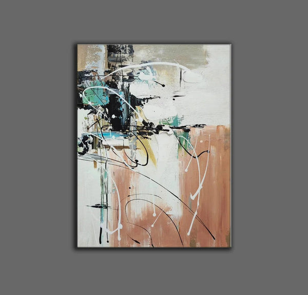 Living Room Wall Art Painting, Extra Large Acrylic Painting, Simple Modern Art, Modern Contemporary Abstract Artwork-ArtWorkCrafts.com