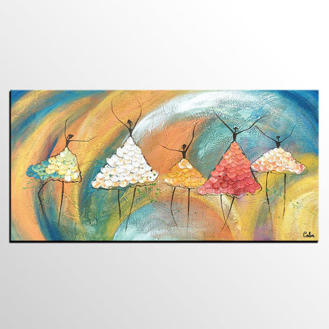 Canvas Paintings for Bedroom, Ballet Dancer Painting, Simple Wall Art Painting, Abstract Canvas Painting, Abstract Wall Art Paintings, Large Painting for Sale-ArtWorkCrafts.com