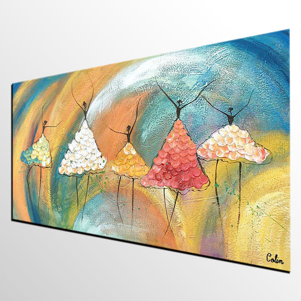 Canvas Paintings for Bedroom, Ballet Dancer Painting, Simple Wall Art Painting, Abstract Canvas Painting, Abstract Wall Art Paintings, Large Painting for Sale-ArtWorkCrafts.com