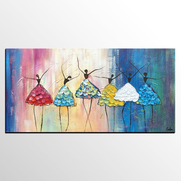 Abstract Wall Art Paintings, Ballet Dancer Painting, Modern Paintings, Paintings for Living Room, Dancing Painting, Custom Abstract Painting for Sale-ArtWorkCrafts.com