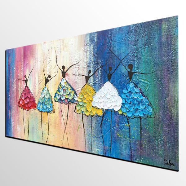 Abstract Wall Art Paintings, Ballet Dancer Painting, Modern Paintings, Paintings for Living Room, Dancing Painting, Custom Abstract Painting for Sale-ArtWorkCrafts.com