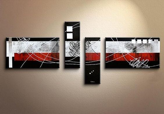 Modern Canvas Art Paintings, Large Abstract Painting for Living Room, Oil Painting on Canvas, Black and Red Canvas Painting, Modern Painting for Sale-ArtWorkCrafts.com