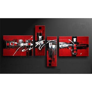 Large Abstract Painting, Black and Red Art, Canvas Wall Art Paintings, Living Room Paintings, Contemporary Wall Painting-ArtWorkCrafts.com