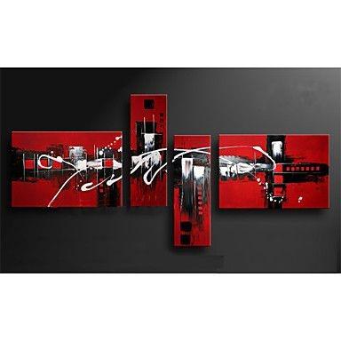 Large Abstract Painting, Black and Red Art, Canvas Wall Art Paintings, Living Room Paintings, Contemporary Wall Painting-ArtWorkCrafts.com