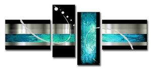 Abstract Painting on Canvas, Extra Large Painting, Simple Abstract Art, Black and Blue Paintings, Living Room Wall Art Ideas, Large Modern Paintings-ArtWorkCrafts.com