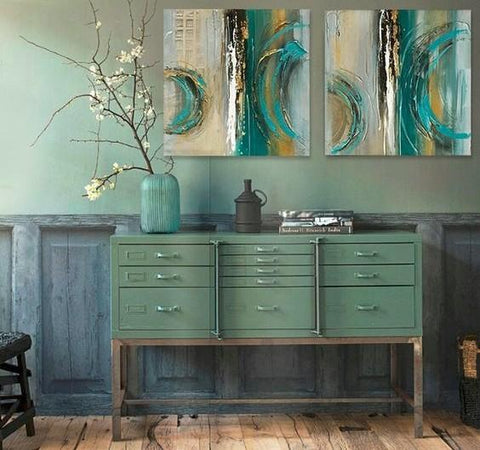 Dining Room Wall Art, Wall Art, Wall Hanging, Canvas Painting, Abstract Art Painting, Modern Art, Hand Painted Art-ArtWorkCrafts.com