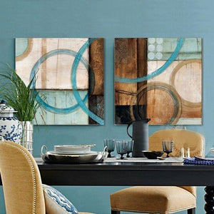 Canvas Painting, Abstract Art Painting, Dining Room Wall Art, Wall Hanging, Hand Painted Art-ArtWorkCrafts.com
