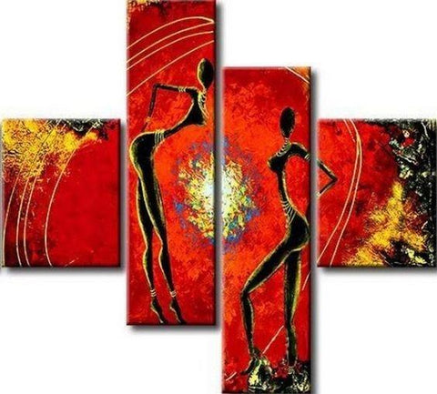 Large Wall Art for Bedroom, Simple Modern Art, Abstract Figure Painting, Acrylic Art Painting on Canvas, Modern Canvas Painting-ArtWorkCrafts.com