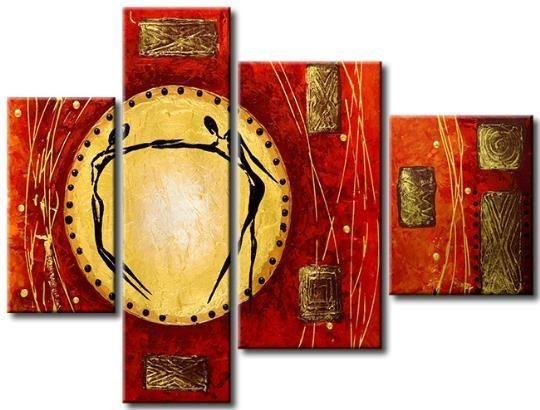Extra Large Painting, Abstract Painting, Wall Hanging, 4 Panel Modern Art, Extra Large Art-ArtWorkCrafts.com