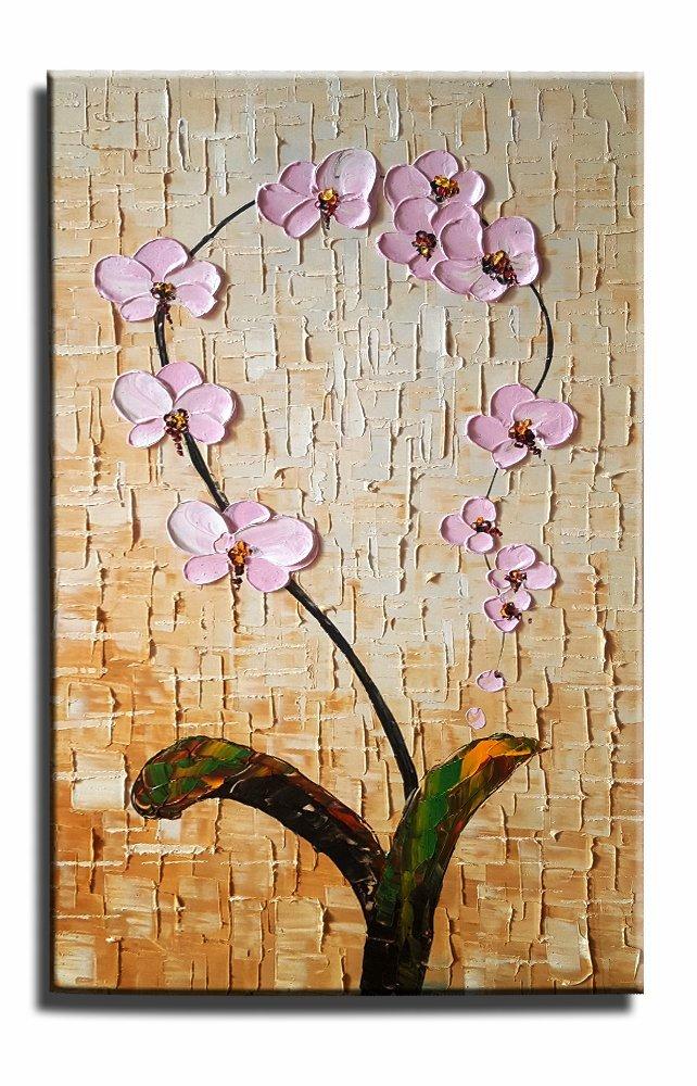Canvas Painting, Heavy Texture Painting, Wall Art, Kitchen Wall Art, Flower Painting, Canvas Wall Art-ArtWorkCrafts.com