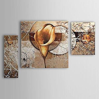 Abstract Painting, Flower Painting, Canvas Painting, Abstract Art, Wall Art, Large Painting, Living Room Wall Art, Modern Art, 3 Piece Wall Art-ArtWorkCrafts.com