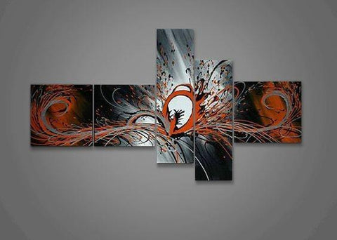 Huge Wall Art, Acrylic Art, Abstract Art, 5 Piece Wall Painting, Hand Painted Art, Group Painting, Canvas Painting, Large Wall Art, Abstract Painting-ArtWorkCrafts.com