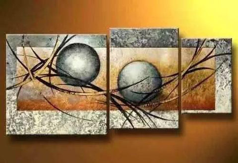 Abstract Painting, Flower Painting, Canvas Painting, Large Painting, Living Room Wall Art, 3 Piece Wall Art-ArtWorkCrafts.com