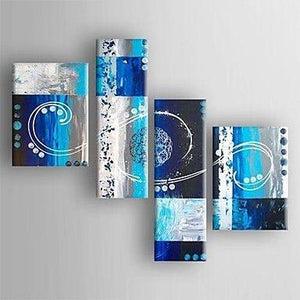Extra Large Painting, Living Room Wall Art, Abstract Art Set, 4 Piece Abstract Painting, Modern Art, Contemporary Art-ArtWorkCrafts.com
