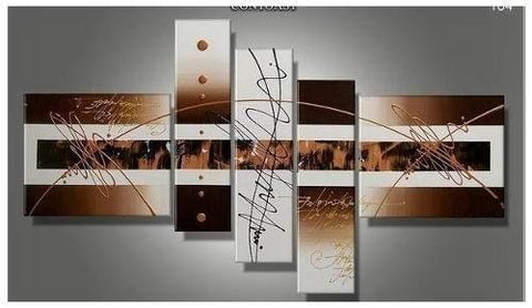 Large Wall Art, Abstract Painting, Canvas Art Painting, Huge Wall Art, Acrylic Art, 5 Piece Wall Painting, Hand Painted Art, Group Painting-ArtWorkCrafts.com