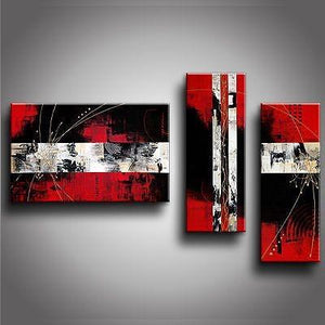 Contemporary Art, Abstract Modern Art, Bedroom Wall Art, Red Canvas Art, Canvas Painting-ArtWorkCrafts.com