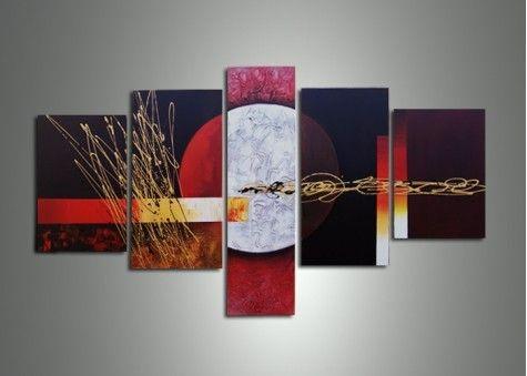 Large Art, Abstract Painting, Canvas Painting, Abstract Art, 5 Piece Wall Art, Canvas Art Painting, Ready to Hang-ArtWorkCrafts.com