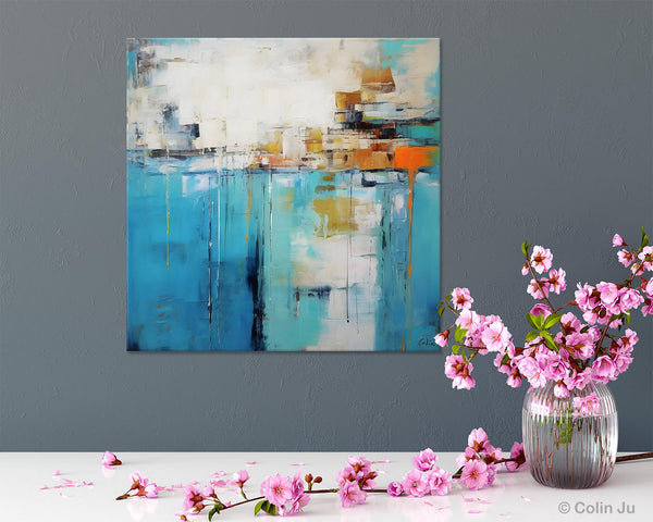 Abstract Painting on Canvas, Original Abstract Wall Art for Sale, Contemporary Acrylic Paintings, Extra Large Canvas Painting for Bedroom-ArtWorkCrafts.com