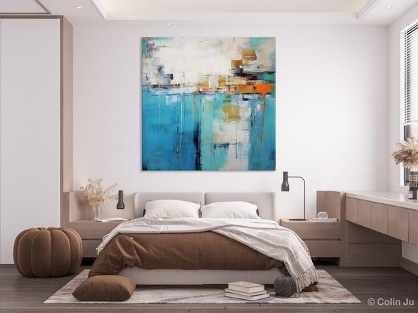 Abstract Painting on Canvas, Original Abstract Wall Art for Sale, Contemporary Acrylic Paintings, Extra Large Canvas Painting for Bedroom-ArtWorkCrafts.com