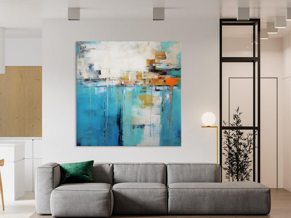 Abstract Painting on Canvas, Original Abstract Wall Art for Sale, Contemporary Acrylic Paintings, Extra Large Canvas Painting for Bedroom-ArtWorkCrafts.com