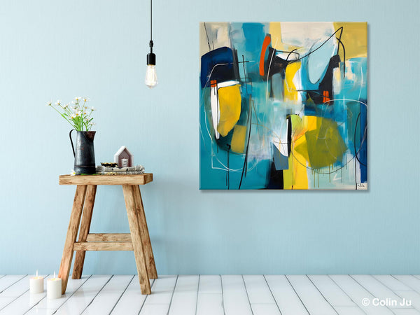 Acrylic Painting for Living Room, Contemporary Abstract Artwork, Extra Large Wall Art Paintings, Original Modern Artwork on Canvas-ArtWorkCrafts.com
