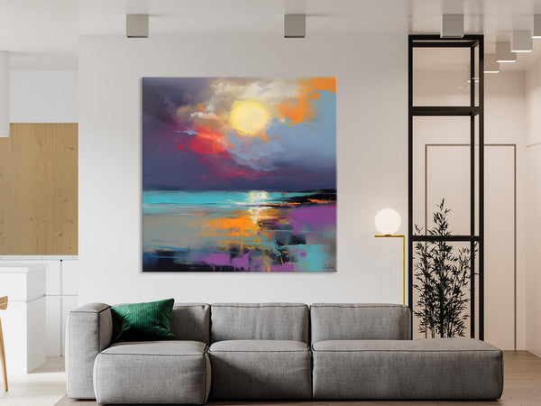 Abstract Landscape Paintings, Simple Wall Art Ideas, Original Landscape Abstract Painting, Large Landscape Canvas Paintings, Buy Art Online-ArtWorkCrafts.com
