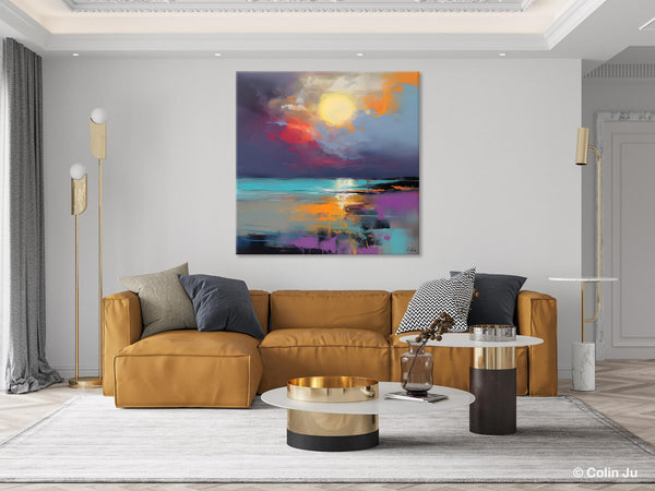 Abstract Landscape Paintings, Simple Wall Art Ideas, Original Landscape Abstract Painting, Large Landscape Canvas Paintings, Buy Art Online-ArtWorkCrafts.com