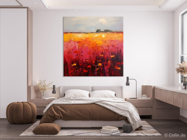 Contemporary Wall Art Paintings, Large Acrylic Paintings on Canvas, Abstract Landscape Paintings for Living Room, Landscape Canvas Art-ArtWorkCrafts.com