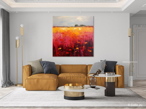 Contemporary Wall Art Paintings, Large Acrylic Paintings on Canvas, Abstract Landscape Paintings for Living Room, Landscape Canvas Art-ArtWorkCrafts.com