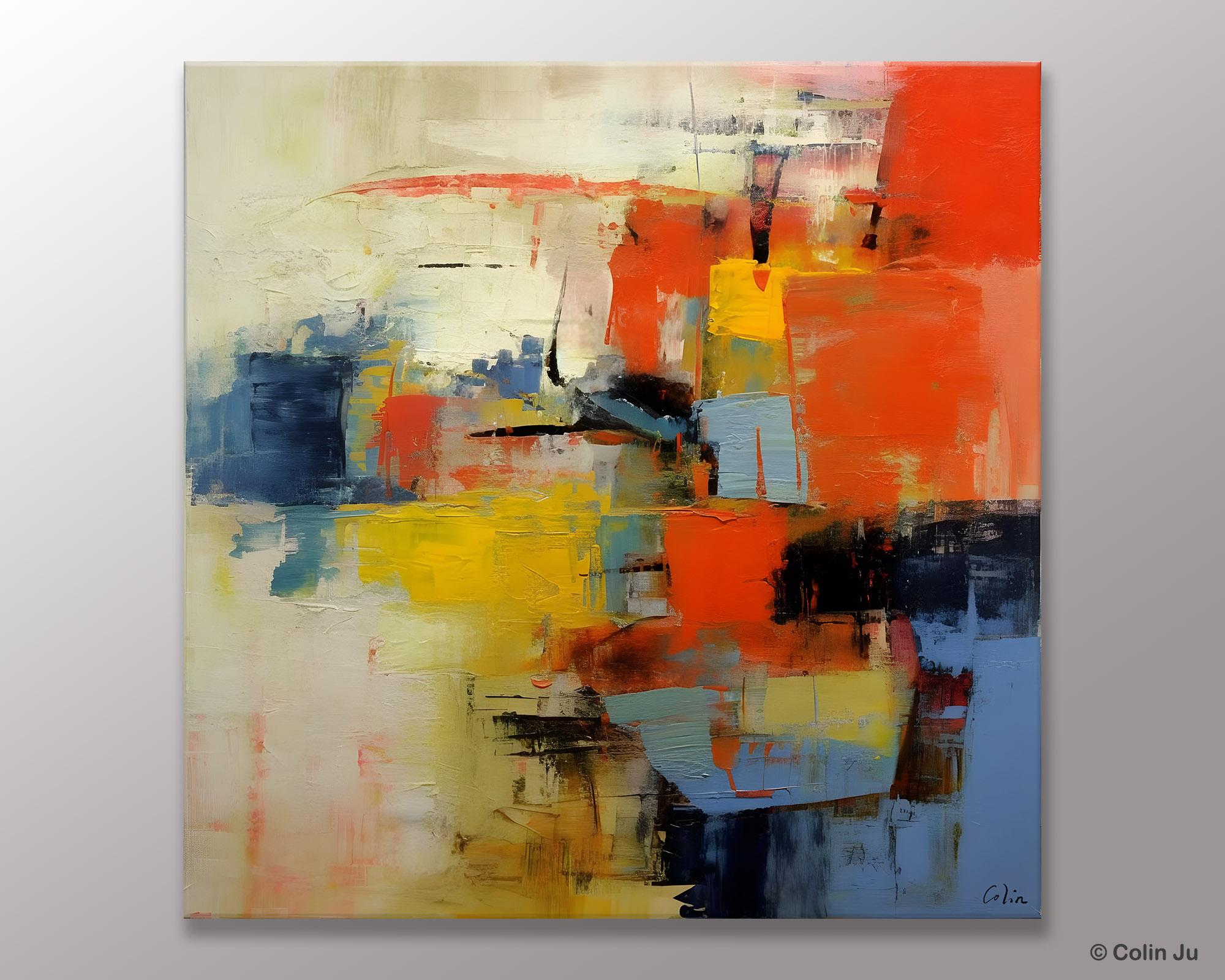 Abstract Wall Paintings, Contemporary Wall Art Paintings, Extra Large Paintings for Dining Room, Hand Painted Canvas Art, Original Artowrk-ArtWorkCrafts.com