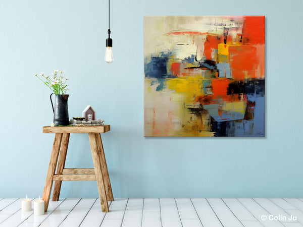 Abstract Wall Paintings, Contemporary Wall Art Paintings, Extra Large Paintings for Dining Room, Hand Painted Canvas Art, Original Artowrk-ArtWorkCrafts.com