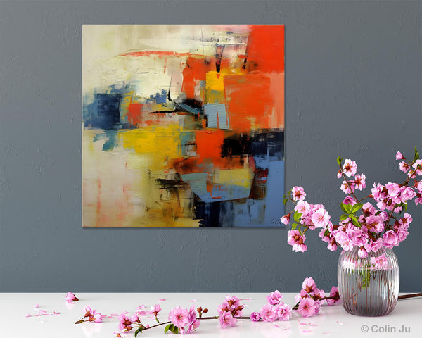 Abstract Wall Paintings, Contemporary Wall Art Paintings, Extra Large Paintings for Dining Room, Hand Painted Canvas Art, Original Artowrk-ArtWorkCrafts.com