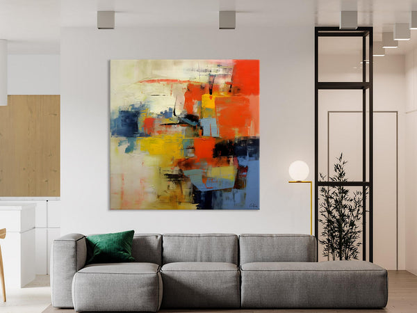 Abstract Wall Paintings, Contemporary Wall Art Paintings, Extra Large Paintings for Dining Room, Hand Painted Canvas Art, Original Artowrk-ArtWorkCrafts.com