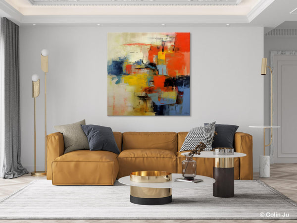 Abstract Wall Paintings, Contemporary Wall Art Paintings, Extra Large Paintings for Dining Room, Hand Painted Canvas Art, Original Artowrk-ArtWorkCrafts.com
