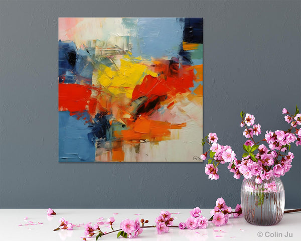 Abstract Canvas Art for Living Room, Extra Large Abstract Paintings for Dining Room, Original Modern Acrylic Art, Modern Canvas Paintings-ArtWorkCrafts.com