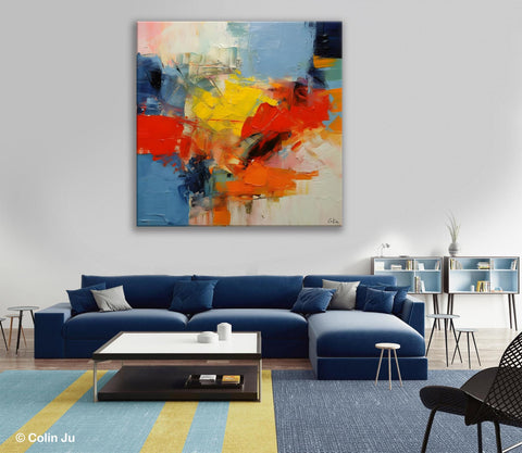 Abstract Canvas Art for Living Room, Extra Large Abstract Paintings for Dining Room, Original Modern Acrylic Art, Modern Canvas Paintings-ArtWorkCrafts.com