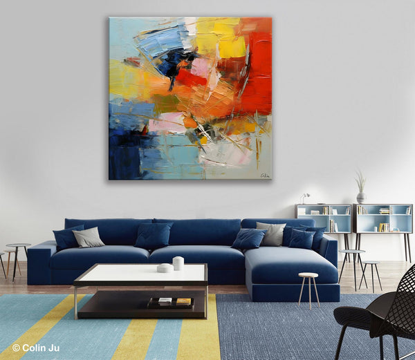 Oversized Canvas Paintings, Huge Wall Art Ideas for Living Room, Contemporary Acrylic Art, Original Abstract Art, Hand Painted Canvas Art-ArtWorkCrafts.com