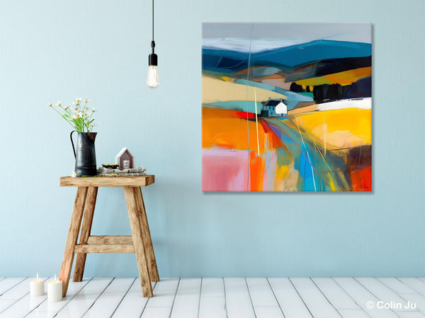 Contemporary Abstract Artwork, Acrylic Painting for Living Room, Oversized Wall Art Paintings, Original Modern Artwork on Canvas-ArtWorkCrafts.com
