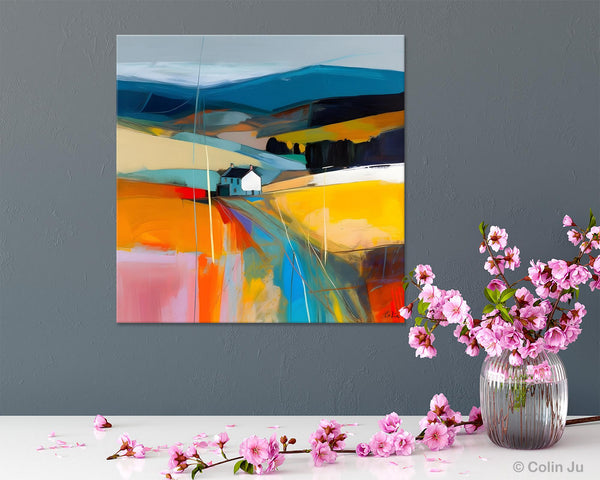 Contemporary Abstract Artwork, Acrylic Painting for Living Room, Oversized Wall Art Paintings, Original Modern Artwork on Canvas-ArtWorkCrafts.com