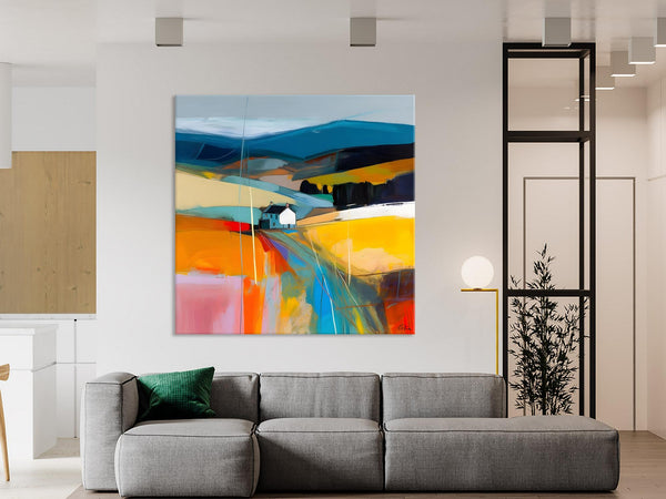 Contemporary Abstract Artwork, Acrylic Painting for Living Room, Oversized Wall Art Paintings, Original Modern Artwork on Canvas-ArtWorkCrafts.com