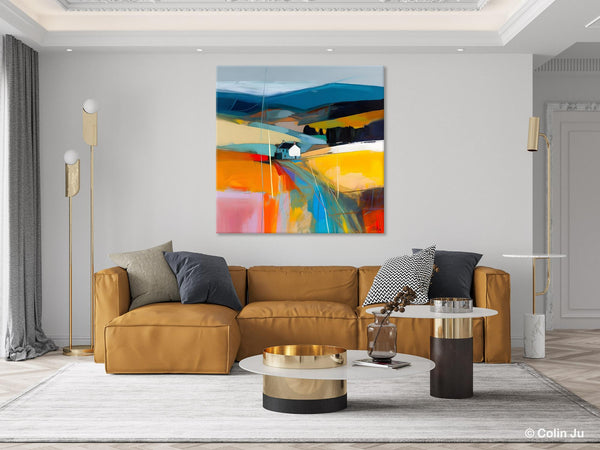 Contemporary Abstract Artwork, Acrylic Painting for Living Room, Oversized Wall Art Paintings, Original Modern Artwork on Canvas-ArtWorkCrafts.com