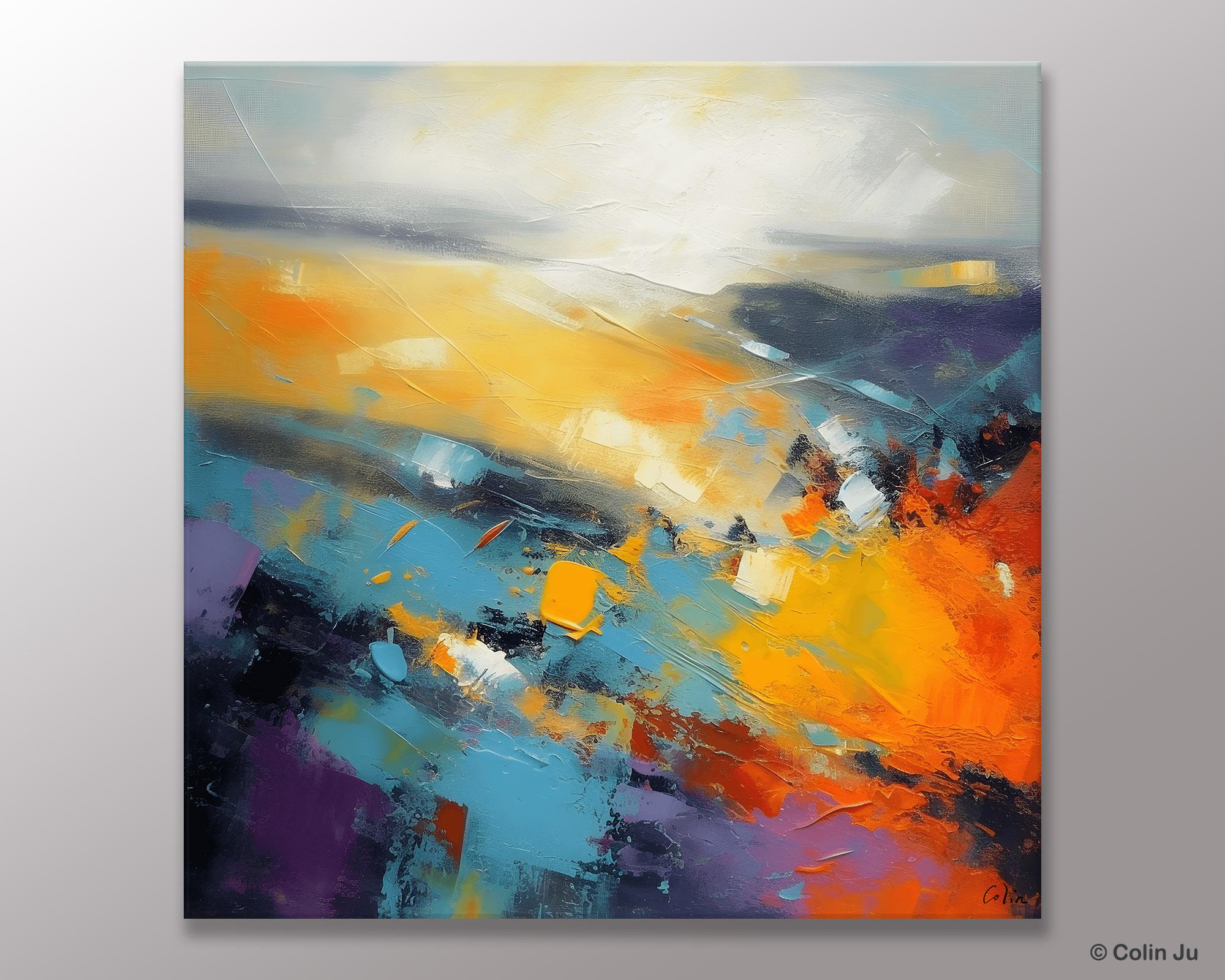 Acrylic Painting for Living Room, Heavy Texture Painting, Contemporary Abstract Artwork, Oversized Wall Art Paintings, Original Modern Paintings on Canvas-ArtWorkCrafts.com