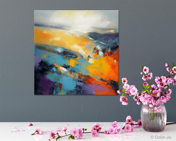 Acrylic Painting for Living Room, Heavy Texture Painting, Contemporary Abstract Artwork, Oversized Wall Art Paintings, Original Modern Paintings on Canvas-ArtWorkCrafts.com
