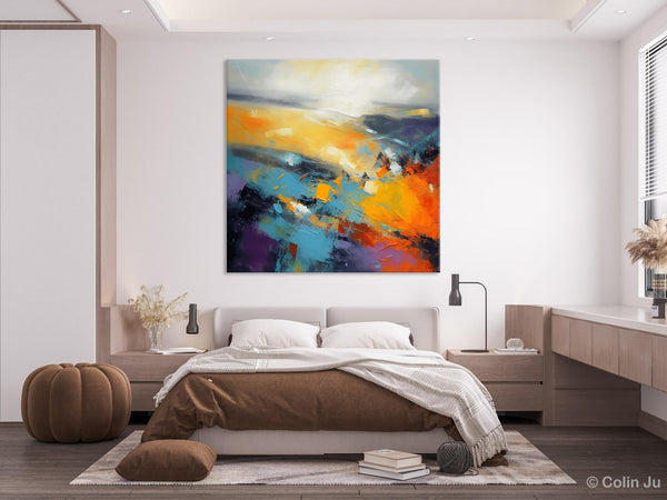 Acrylic Painting for Living Room, Heavy Texture Painting, Contemporary Abstract Artwork, Oversized Wall Art Paintings, Original Modern Paintings on Canvas-ArtWorkCrafts.com