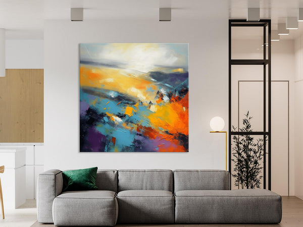 Acrylic Painting for Living Room, Heavy Texture Painting, Contemporary Abstract Artwork, Oversized Wall Art Paintings, Original Modern Paintings on Canvas-ArtWorkCrafts.com