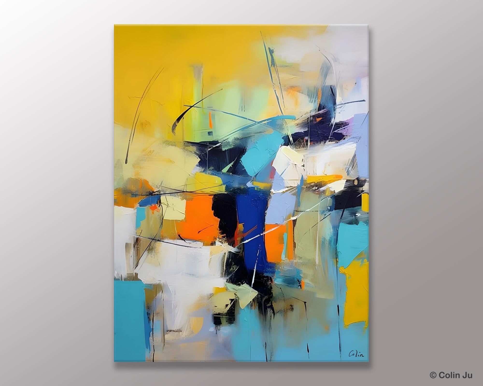 Contemporary Abstract Art, Bedroom Canvas Art Ideas, Large Painting for Sale, Buy Large Paintings Online, Original Modern Abstract Art-ArtWorkCrafts.com
