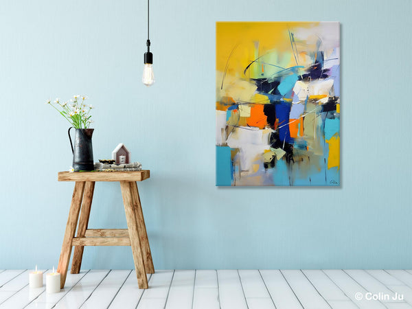 Contemporary Abstract Art, Bedroom Canvas Art Ideas, Large Painting for Sale, Buy Large Paintings Online, Original Modern Abstract Art-ArtWorkCrafts.com
